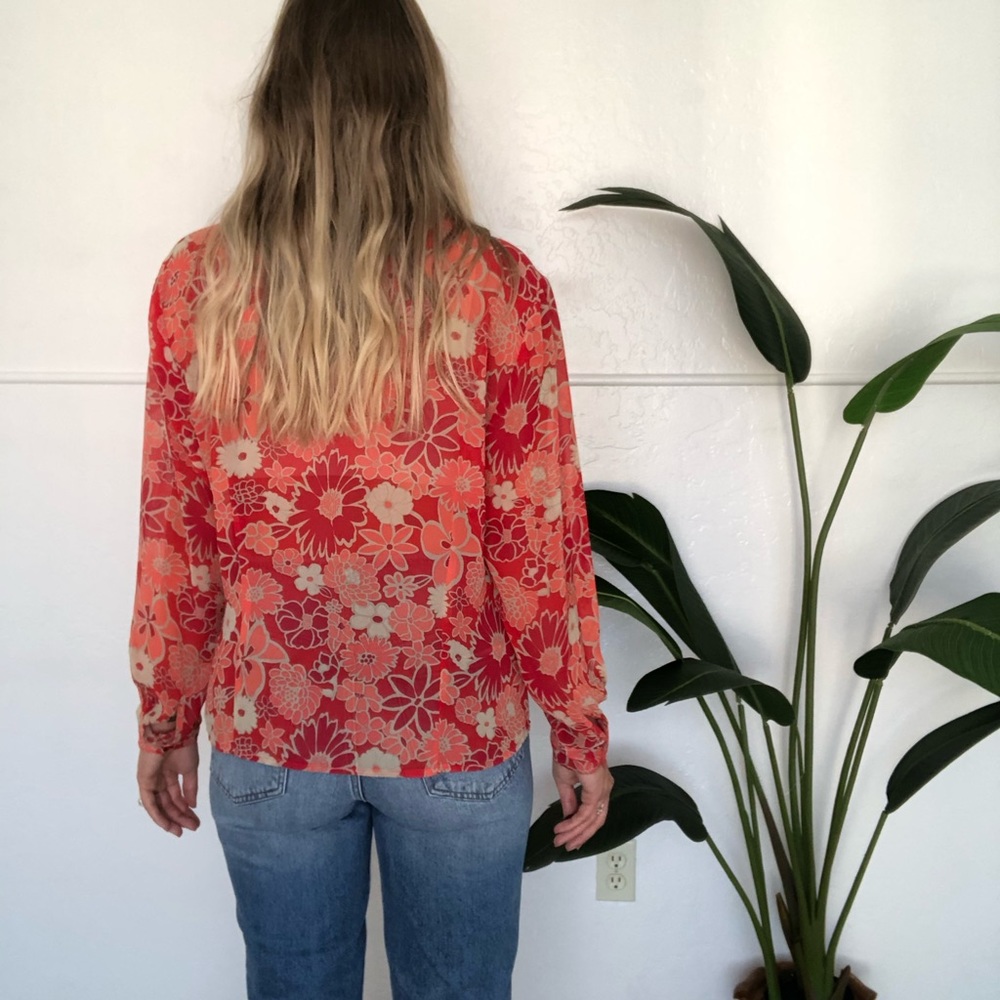 {Apostrophe} semi sheer blouse - Picture 6 of 8